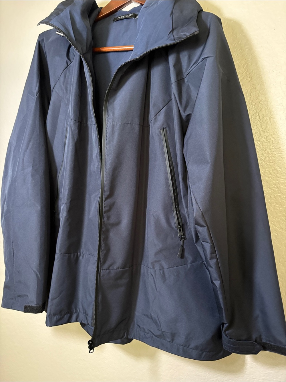 Men's Navy Shell Jacket - Lightweight Water-Resistant Coat